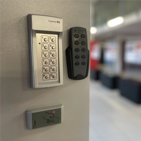 Garage door control with chip