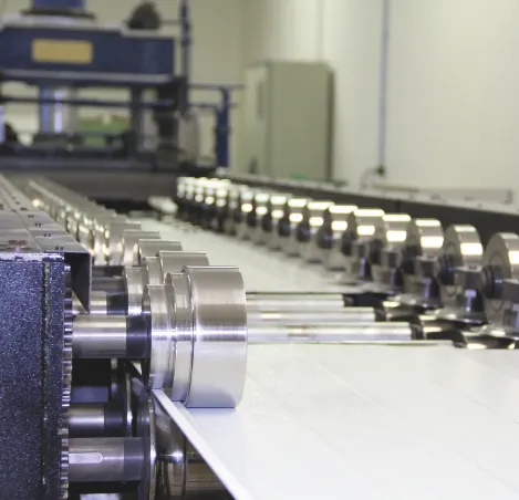 Production of pressed foils for garage doors