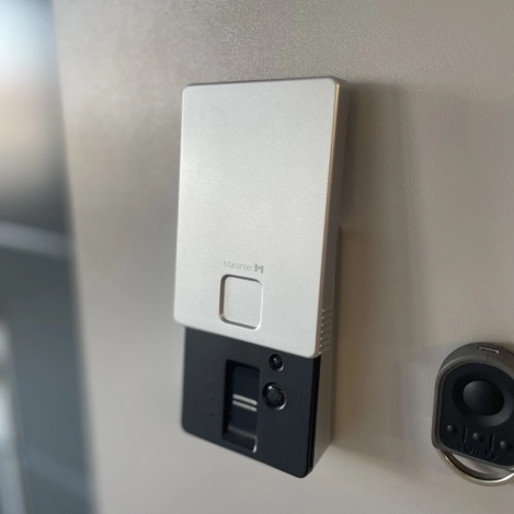 Garage door control with fingerprint